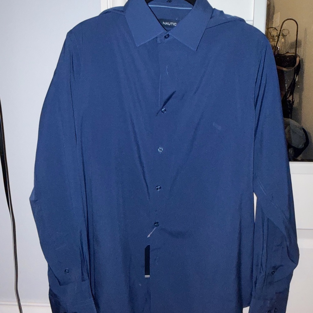 Nautica Men's Blue Shirt Medium